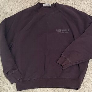 Essentials plum mock neck